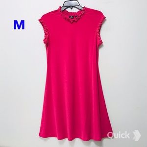 NWT Versona Fuchsias Sleeveless Jersey Ruffle Dress